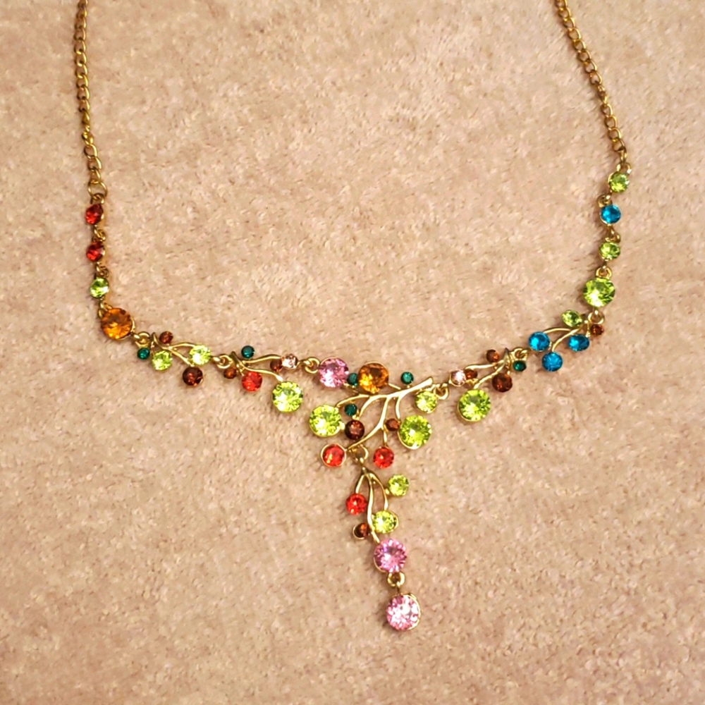 Colorful statement necklace